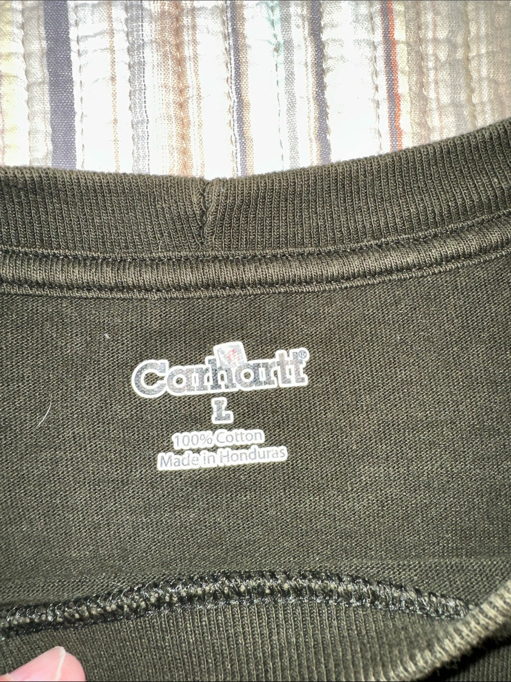 Carhartt Gray Long Sleeve Pocket Tee + Dark Green Short Sleeve Pocket Tee - Picture 8 of 12